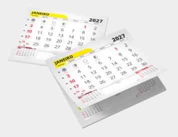 Bloco Calendário para Folhinha 18x15,5cm  2027