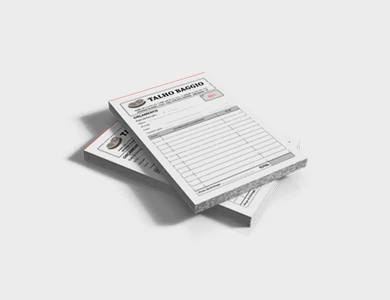 Talões de Anotações Sulfite 75g sem verniz 7x10cm 1x0 - Bloco com 50 folhas